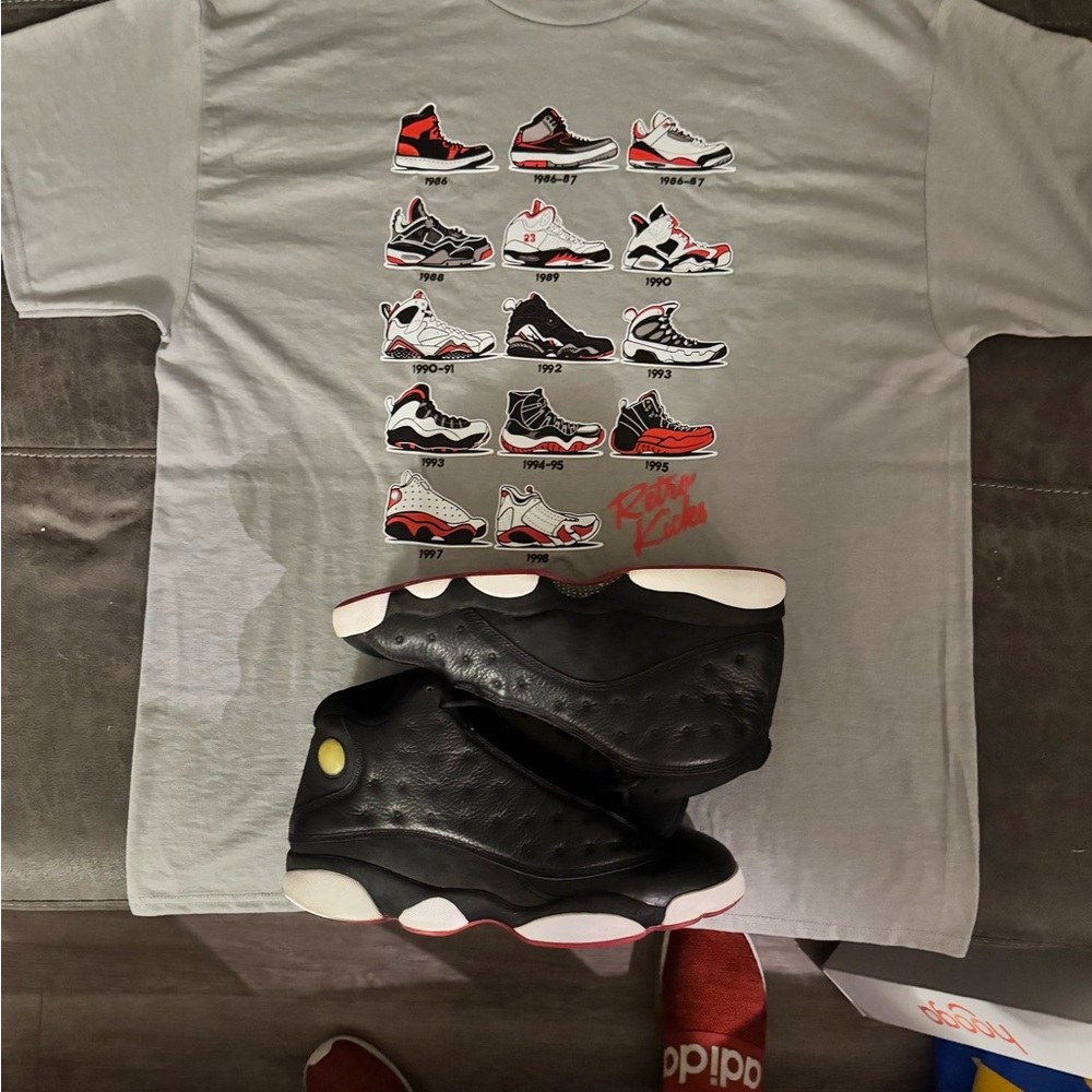 Jordan Black and Red Athletic Shoes